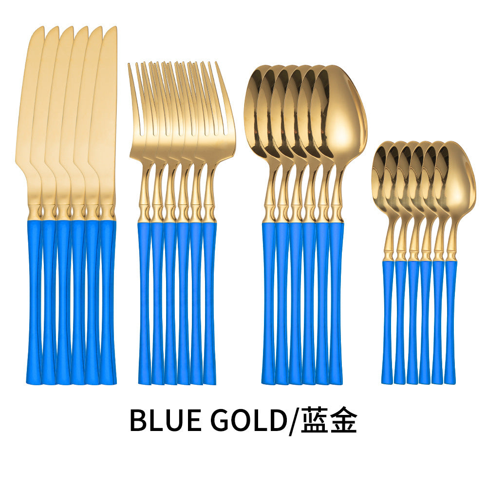 Titanium Coated Stainless Steel Cutlery Set for Dining