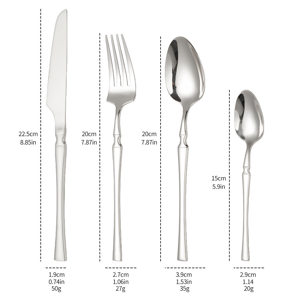Titanium Coated Stainless Steel Cutlery Set for Dining