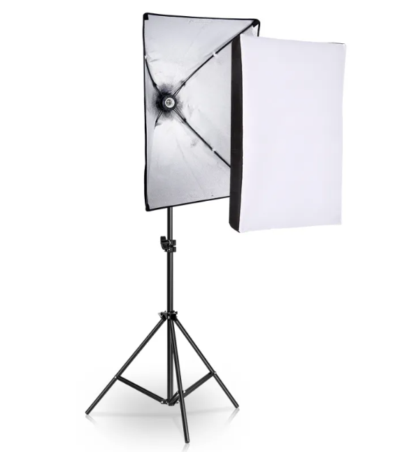 Universal Softbox Lighting Kit – 50x70CM, 2M Tripod, 85W Mushroom Light