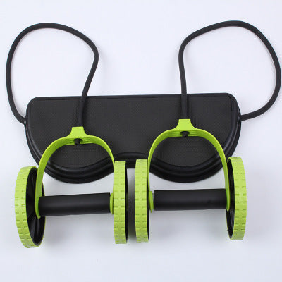 Multi-Function Ab Wheel and Double Wheel Resistance Trainer