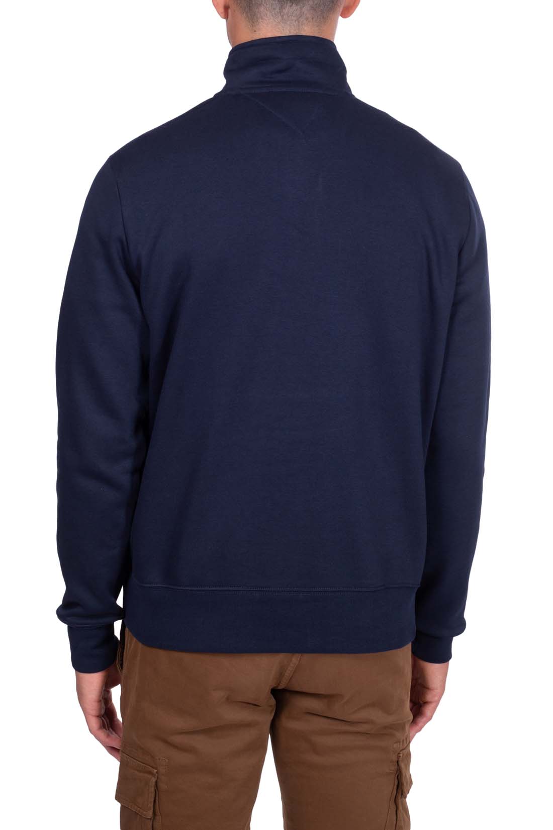 TOMMY HILFIGER - Men's relaxed sweatshirt with half zip  - Size XXL